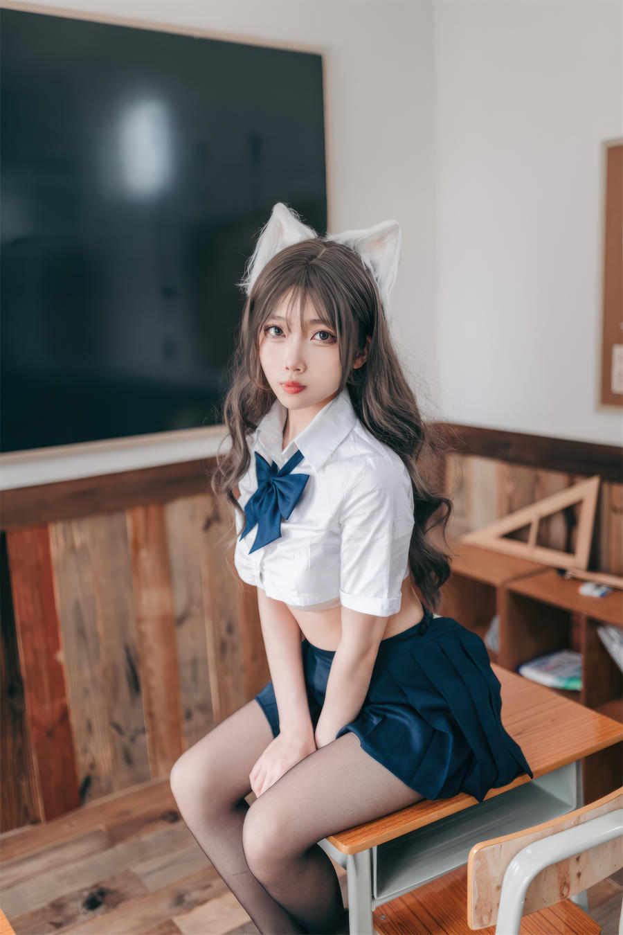 杏仁曲奇 No.014 – 生徒会坏猫猫 [52P]-道友图库
