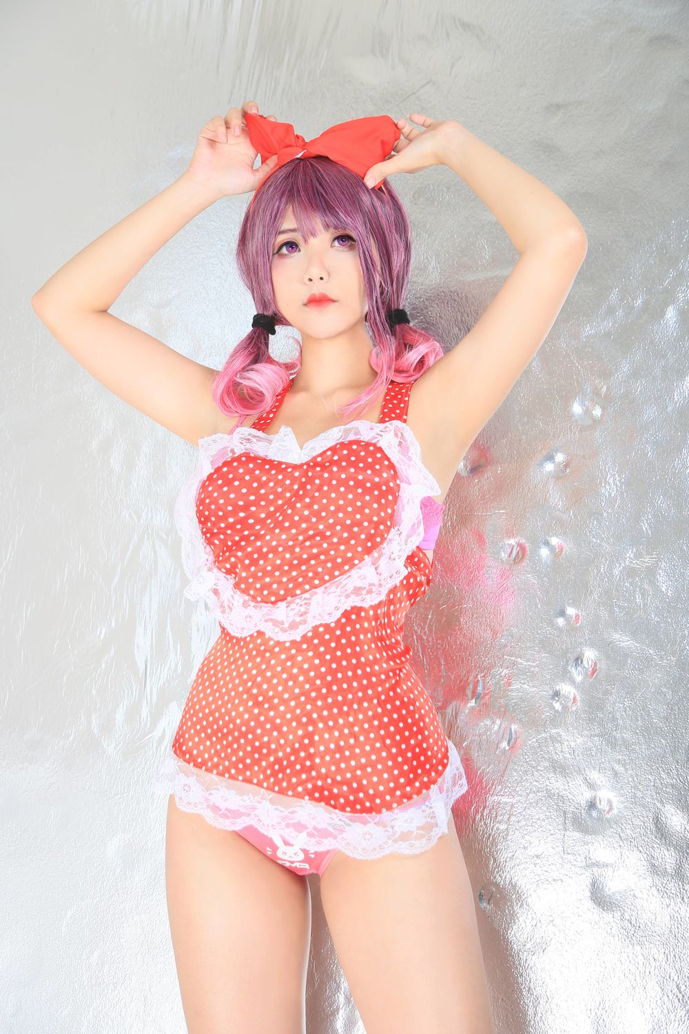 Hana Bunny No.026-Red Heart Apron [10P]-道友图库
