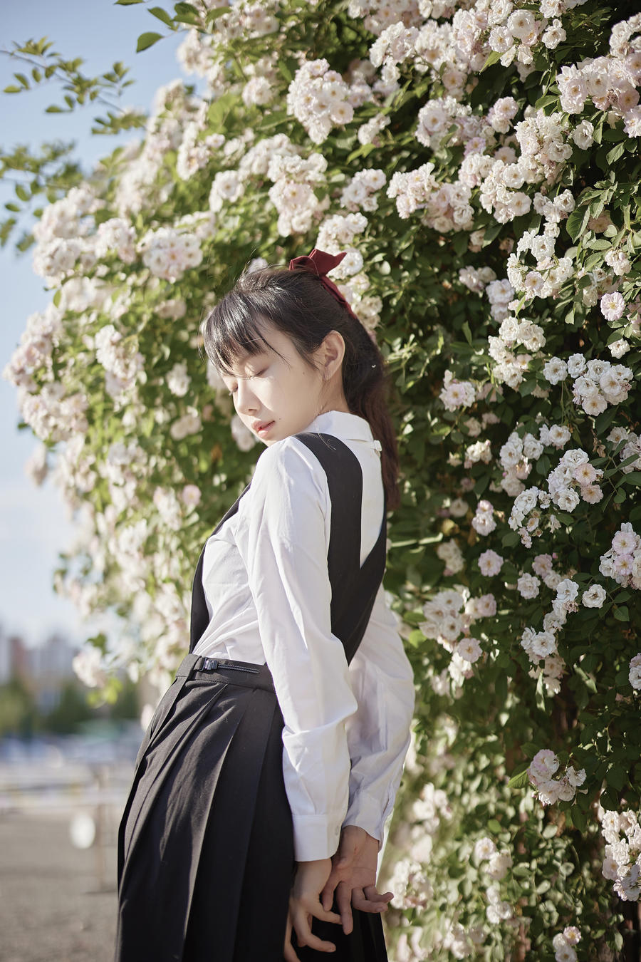 Shika小鹿鹿 No.085-蔷薇JK [14P]-道友图库