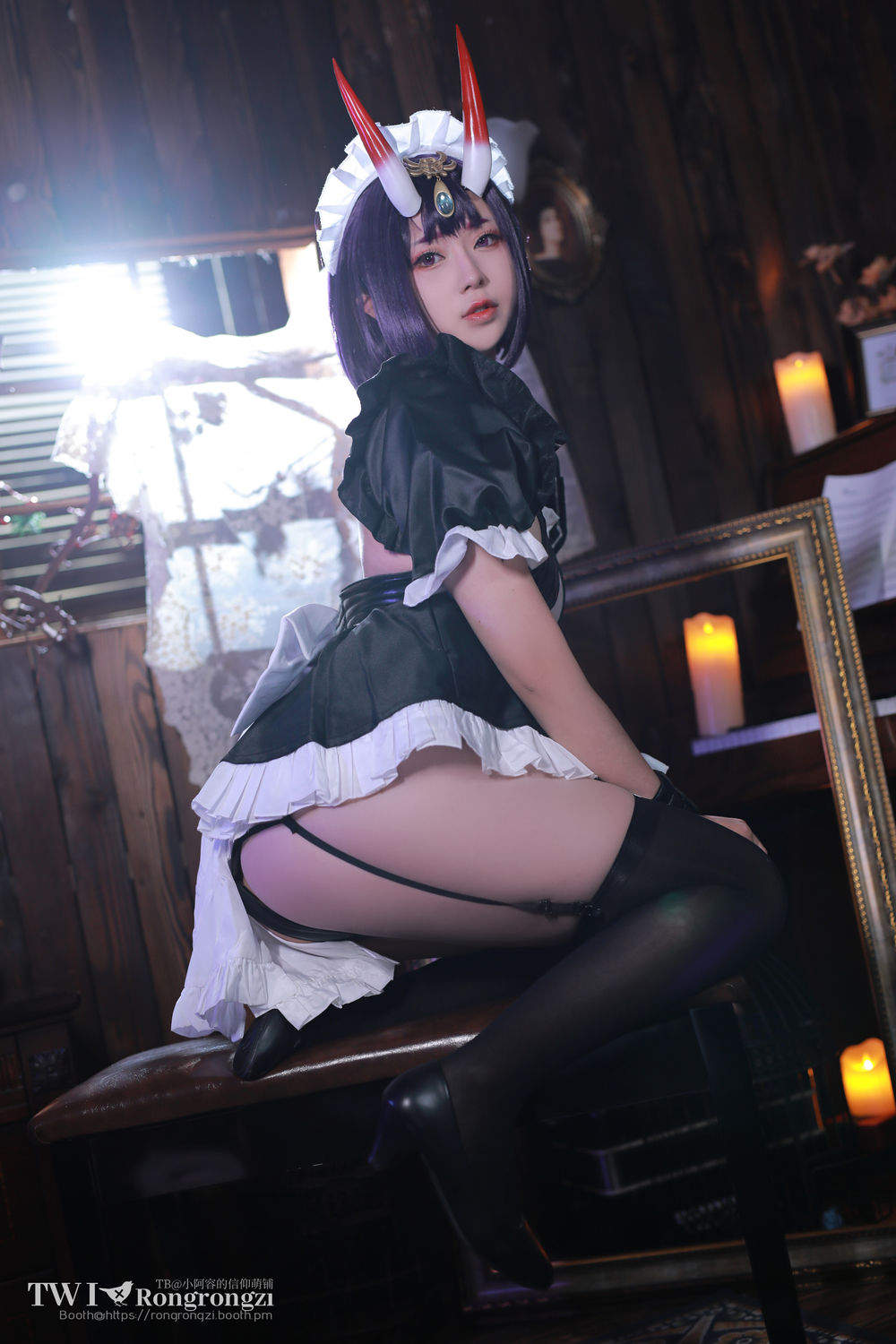 小容仔咕咕咕w No.008-酒吞童子女仆 [46P 1V]-道友图库
