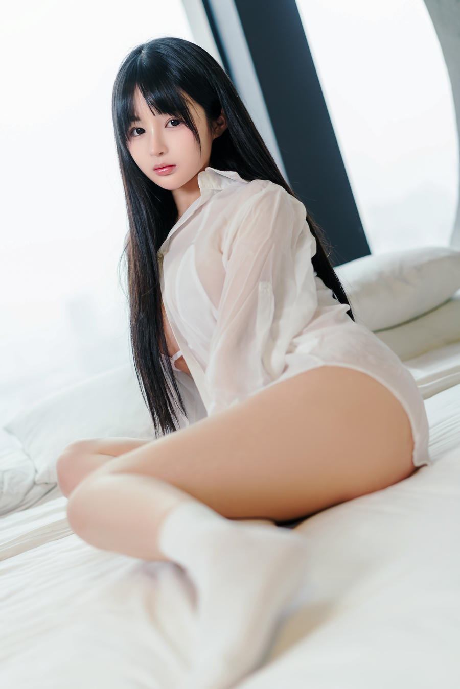 桜井宁宁(宁宁子同学) No.077-男友衬衫 [49P]-道友图库