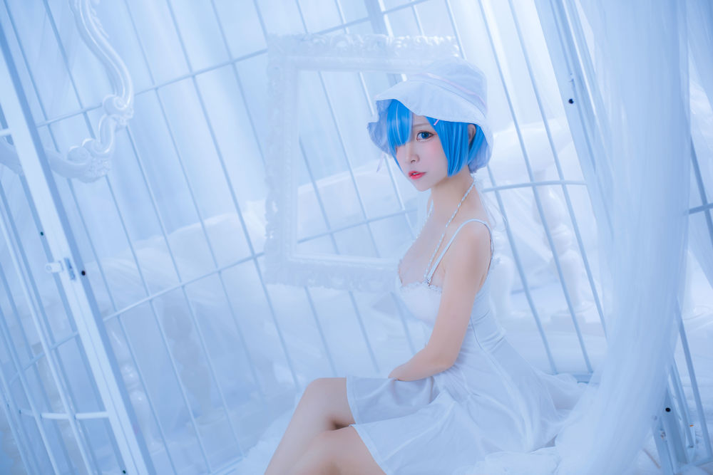 二佐Nisa No.021-雷姆白裙 [27P]-道友图库