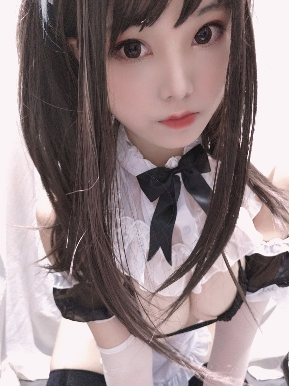 蜜汁猫裘 No.002-黑白女仆 [25P]-道友图库