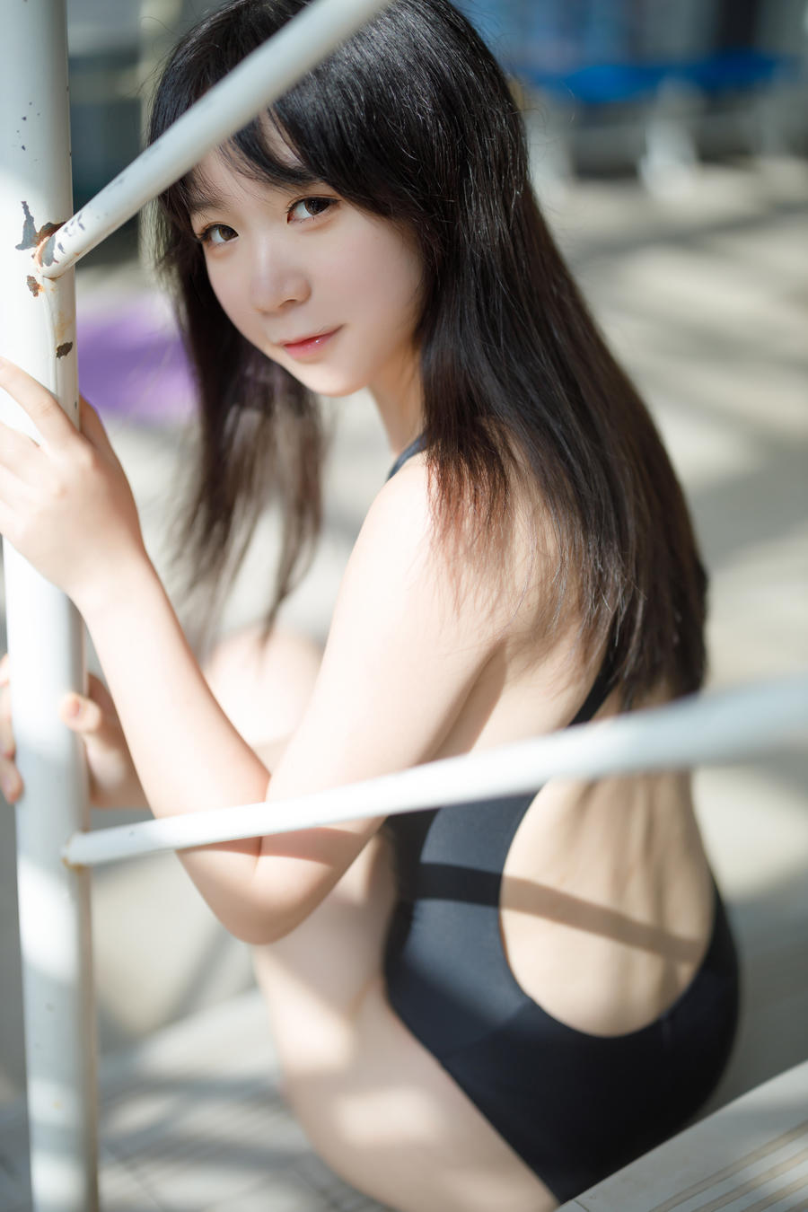 樱落酱w No.022-泳池竞泳 [32P]-道友图库
