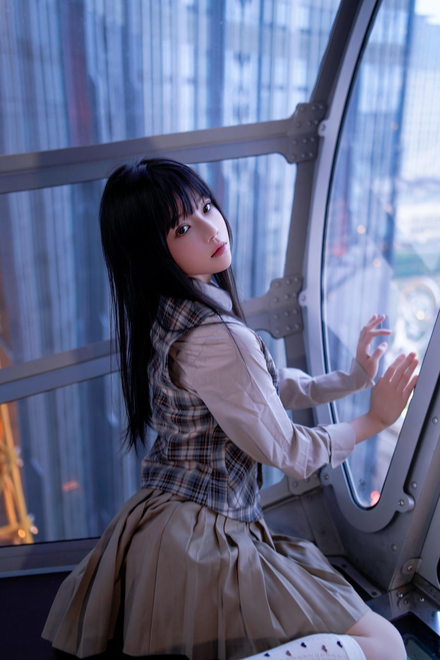 桜桃喵 No.245 – 制服摩天轮 [27P]-道友图库