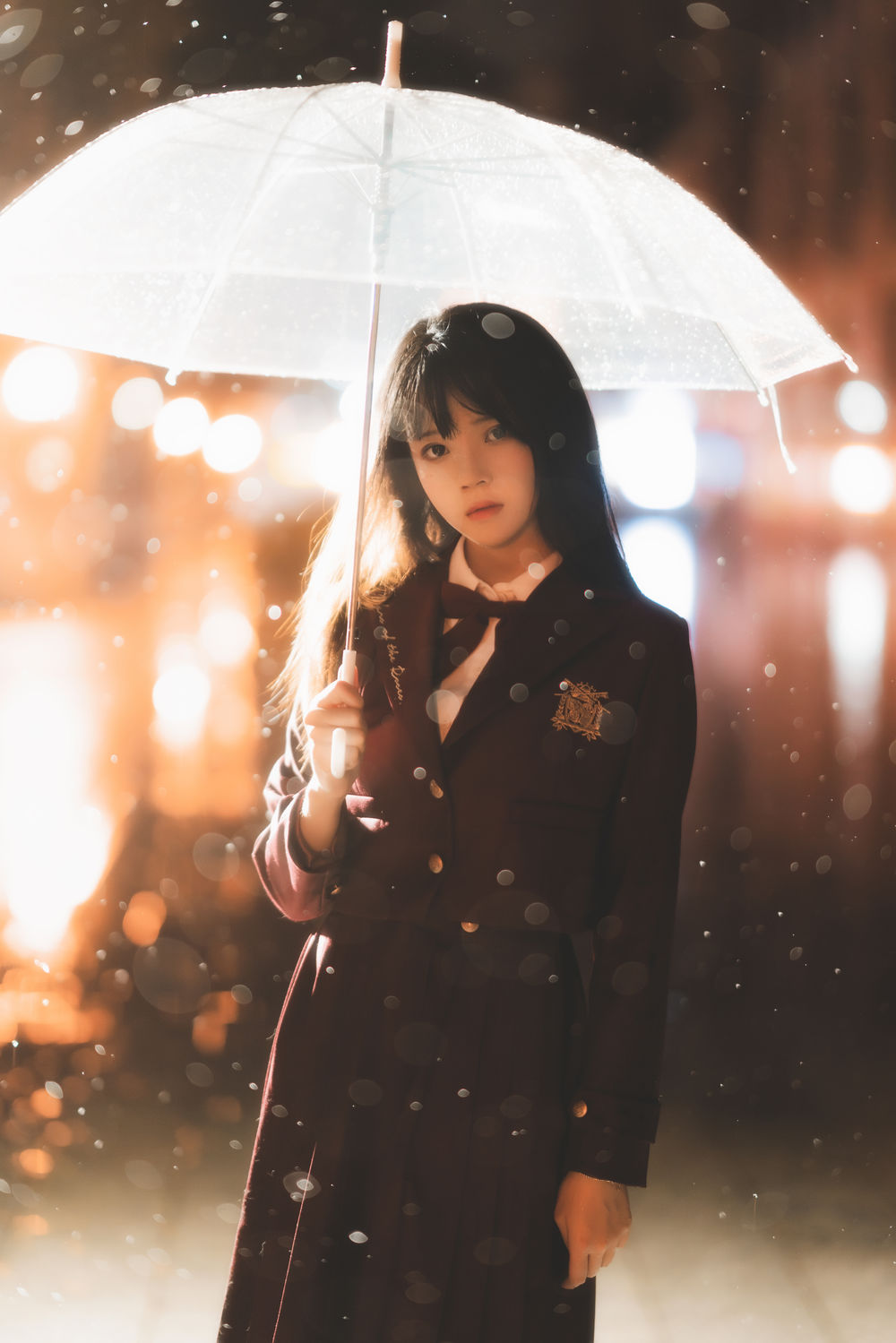 桜桃喵 No.128-桜桃未熟3 雨下 [43P]-道友图库