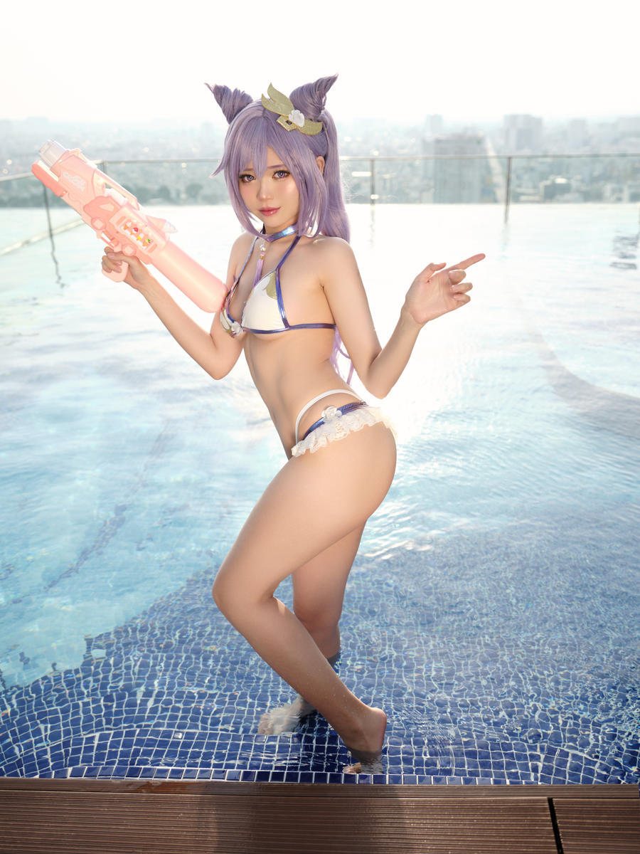 ZinieQ No.107 – Keqing Swimsuit [15P]-道友图库