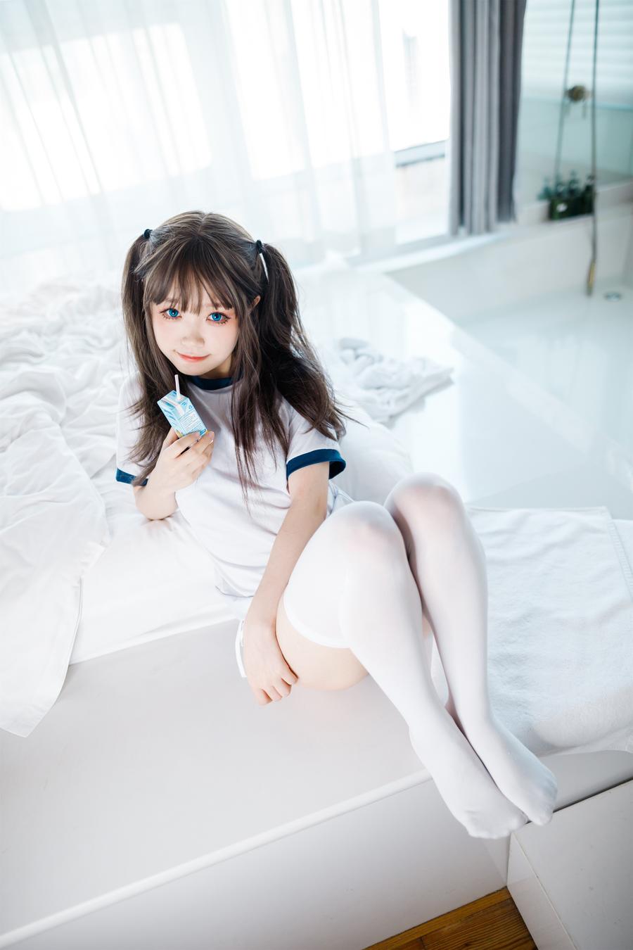神沢永莉 No.014 – 半双马尾体操服大腿袜 [68P]-道友图库