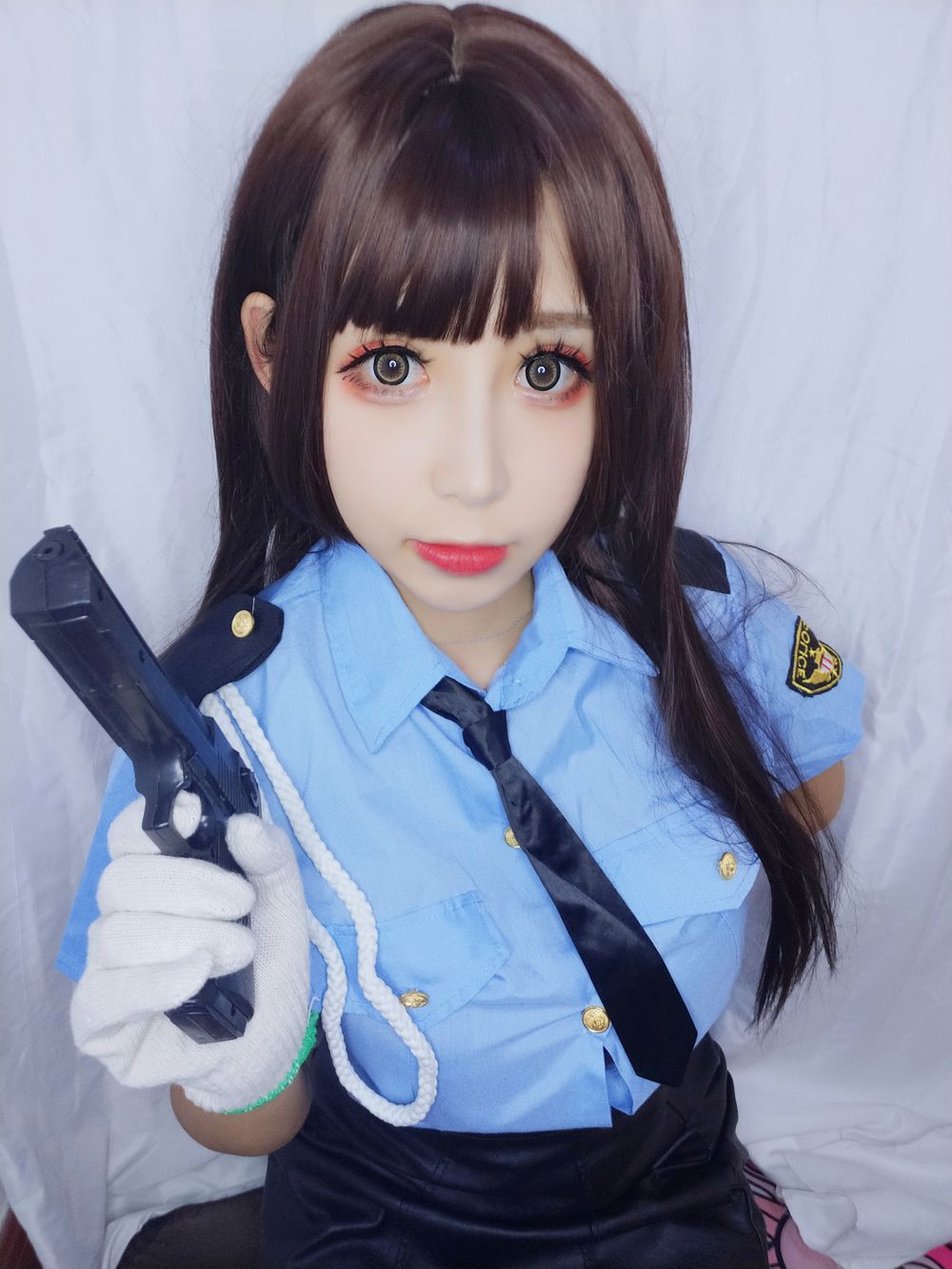 黑米粥(小酥酱) No.005-蓝色制服 [15P 1V]-道友图库