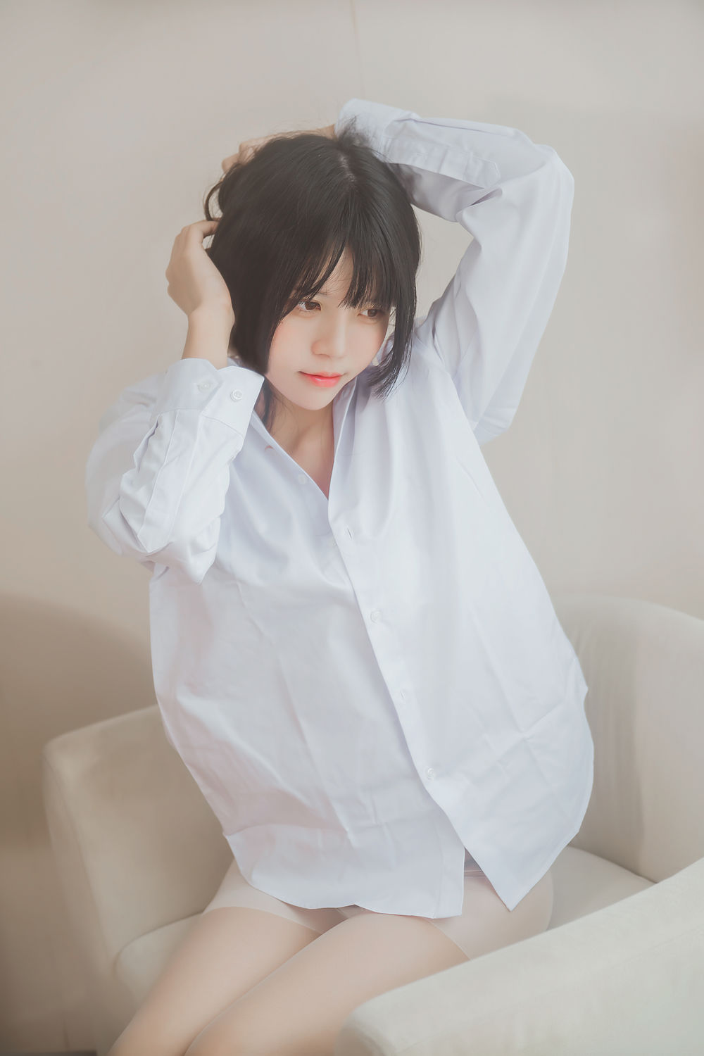 桜桃喵 No.007-白衬衫散发 [49P]-道友图库