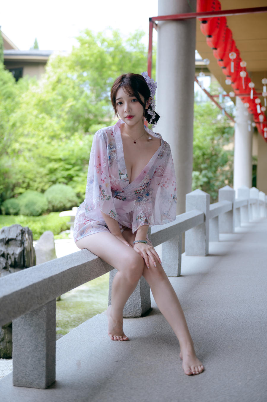 雯妹不讲道理 No.106 – 和风庭院 [52P 2V]-道友图库