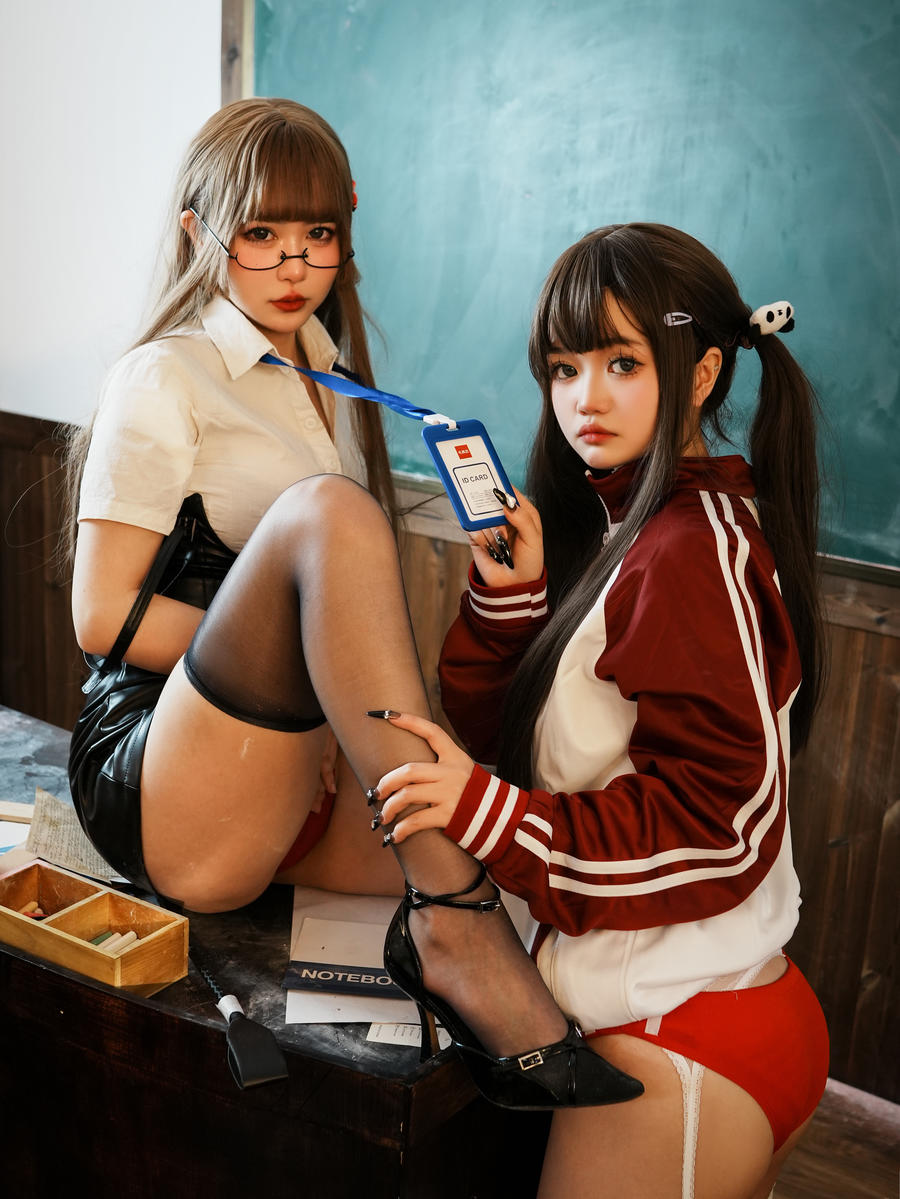 Tina很妖孽呀 No.017-双马尾学生与老师 [41P 1V]-道友图库