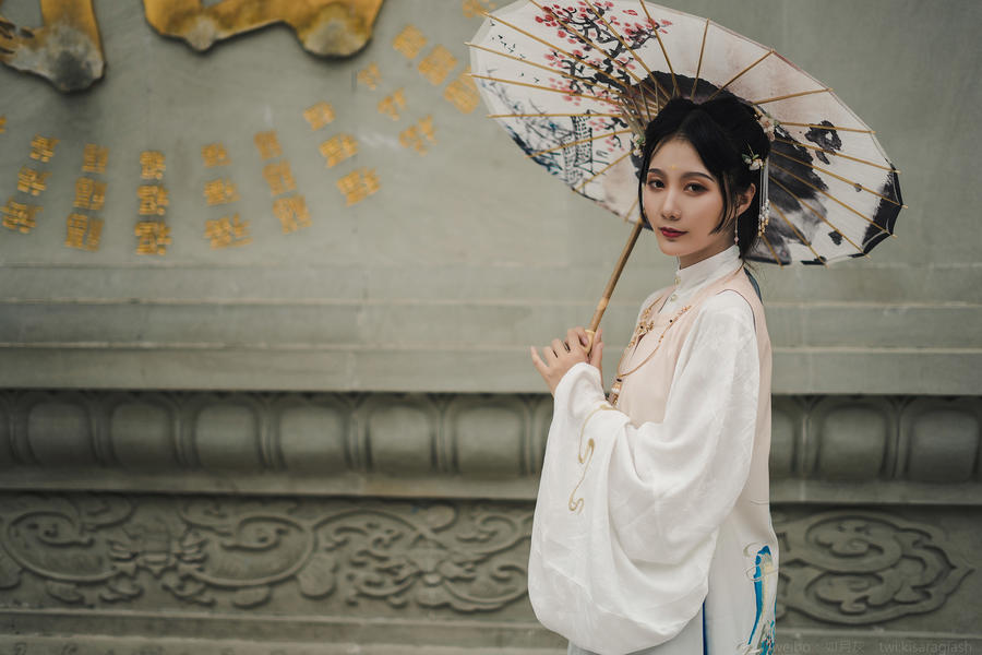 如月灰 No.009-汉服 大慈寺外景 [9P]-道友图库