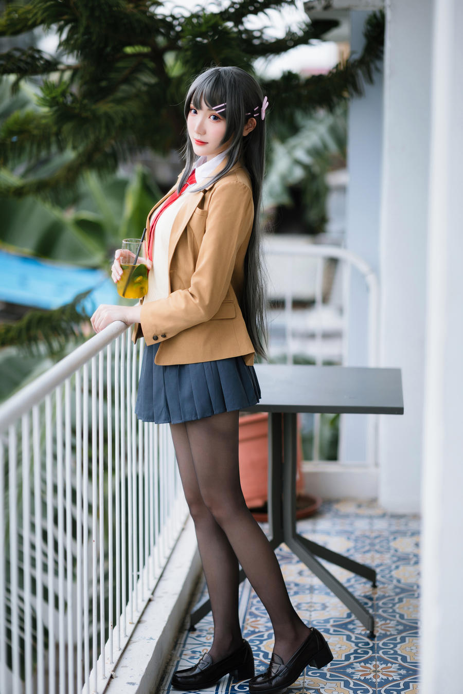 瓜希酱 No.088 – 樱岛麻衣 校服 [20P]-道友图库