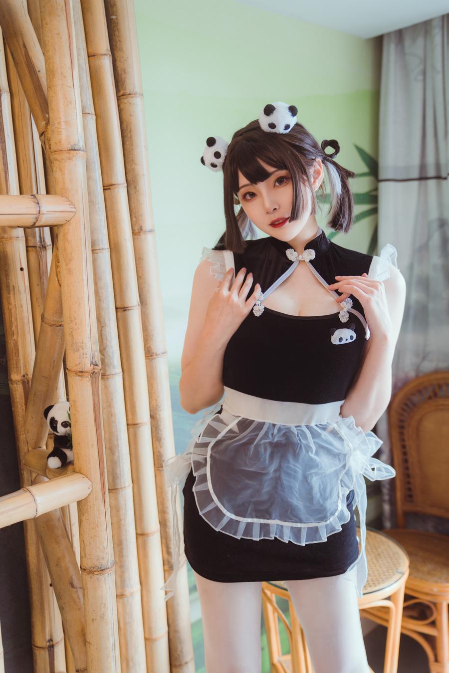 Natsuko_夏夏子 No.031 – 熊猫女仆 [57P 1V]-道友图库