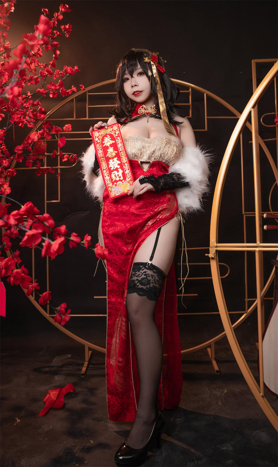 无颜小天使wy No.016-碧蓝航线 大凤红旗袍 [58P]-道友图库