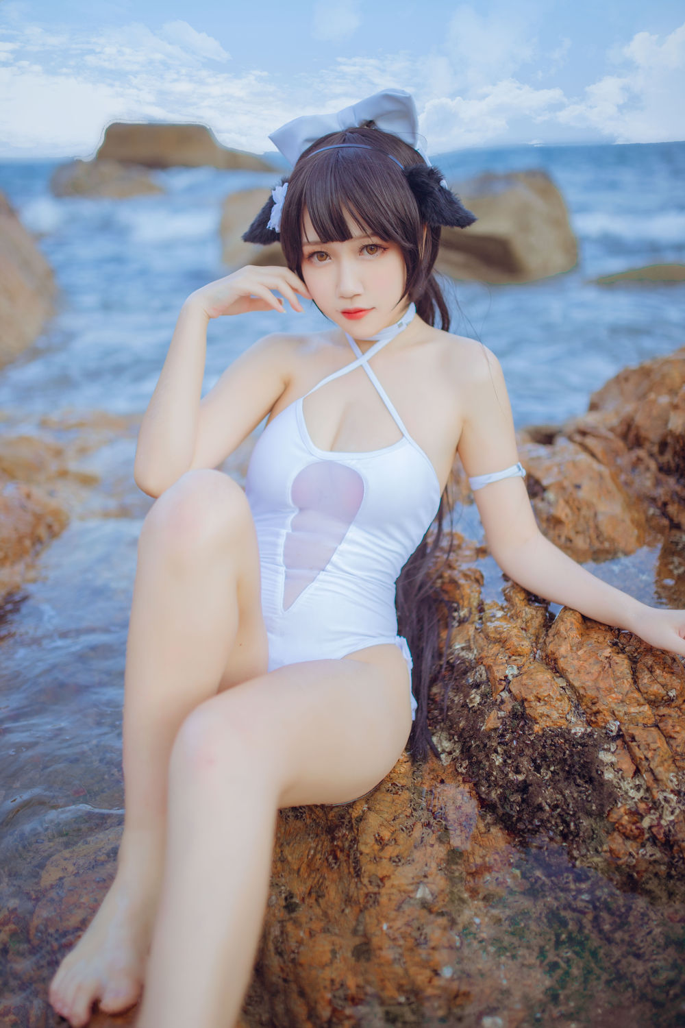 不呆猫 No.001-獒犬海边泳装 抖娘×不呆猫 [41P]-道友图库