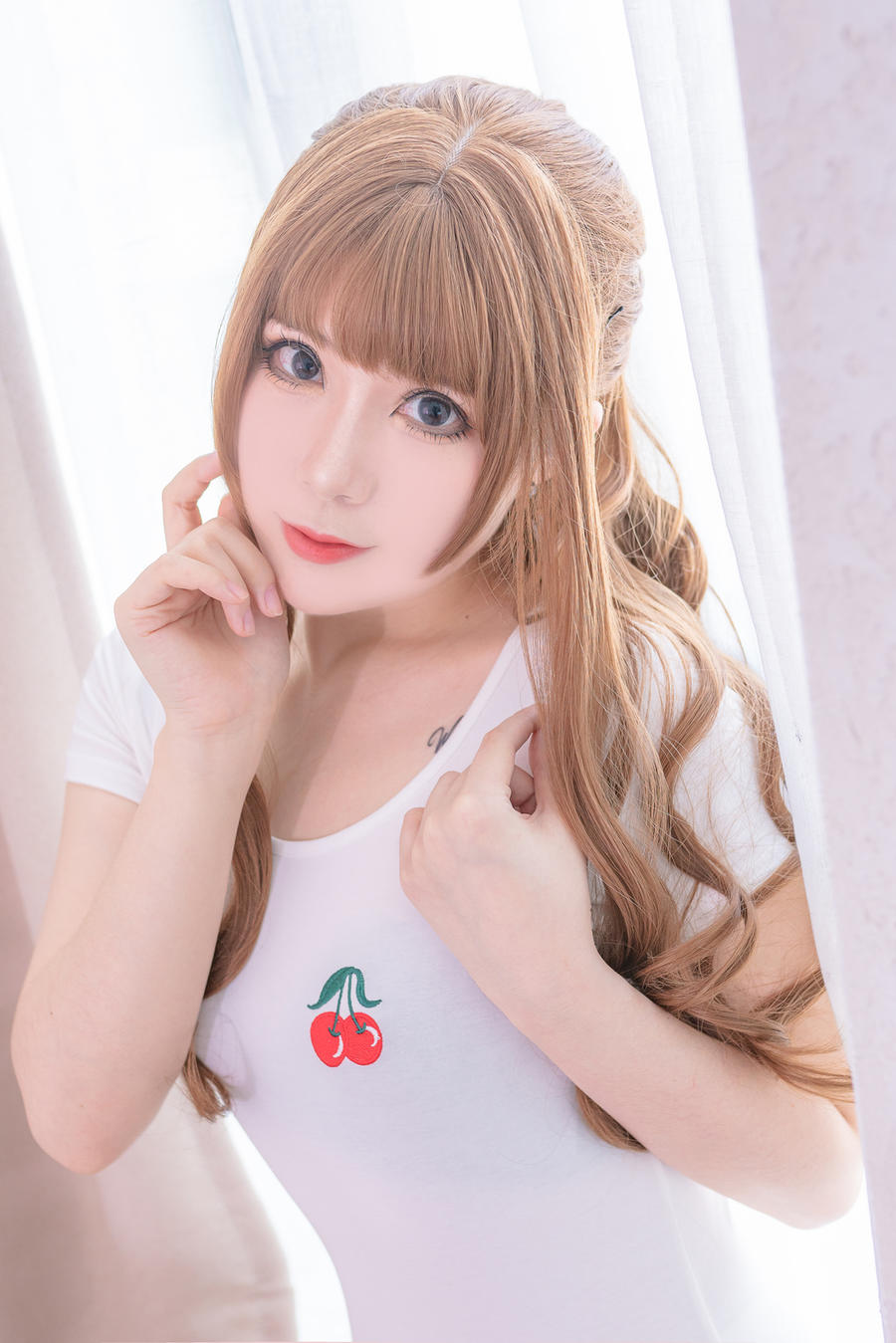 羊大真人 [ No.002-白色樱桃体操服 [34P]-道友图库