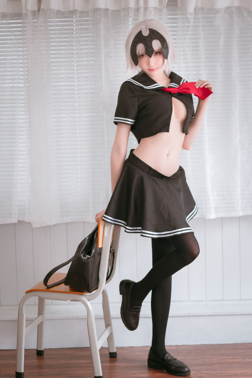 瓜希酱 No.006-黑贞德 校服 [13P]-道友图库