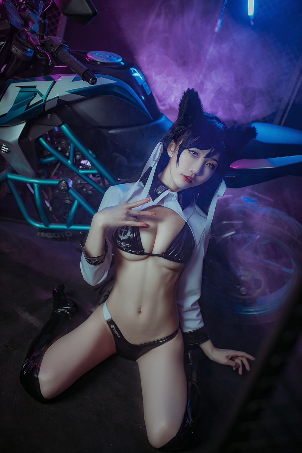 水淼aqua No.003-爱宕犬 机车 [17P]-道友图库