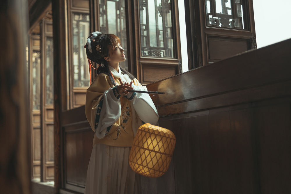 蠢沫沫 No.141-黄汉服 [9P]-道友图库