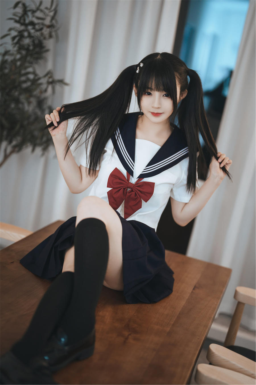桜井宁宁(宁宁子同学) No.065-双马尾JK [65P]-道友图库